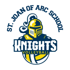 St Joan of Arch School Knights Volleyball logo