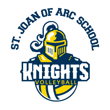St Joan of Arch School Knights Volleyball logo